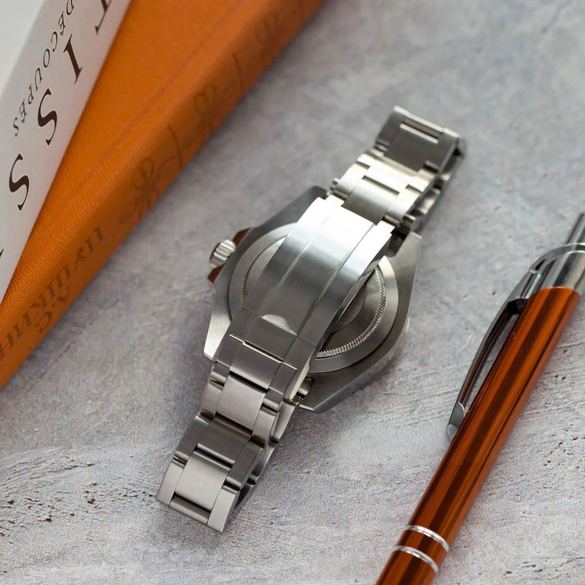 Automatisk Dykkerklokke 40 mm – Knallblå