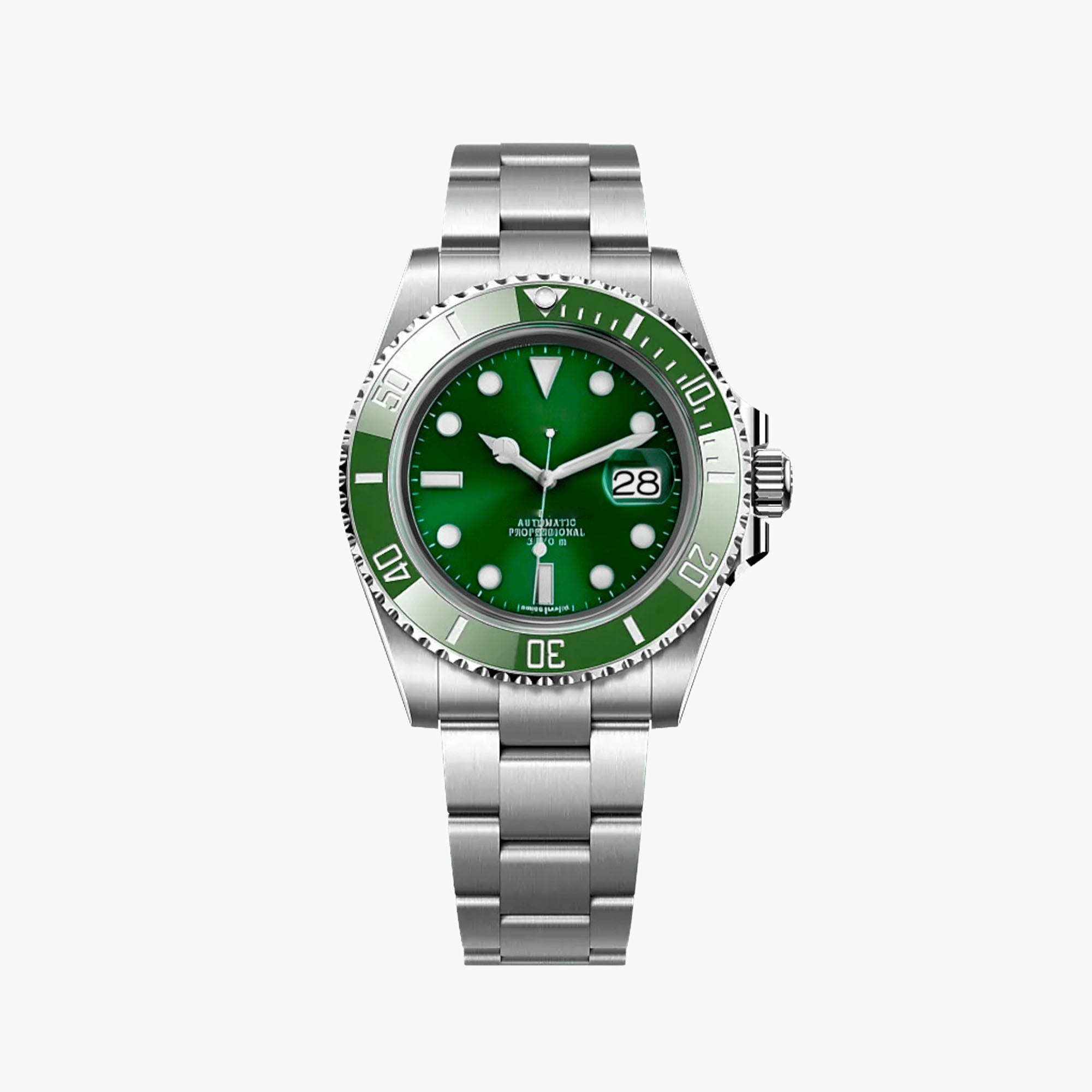 Automatisk Dykkerklokke 40 mm – Helgrønn