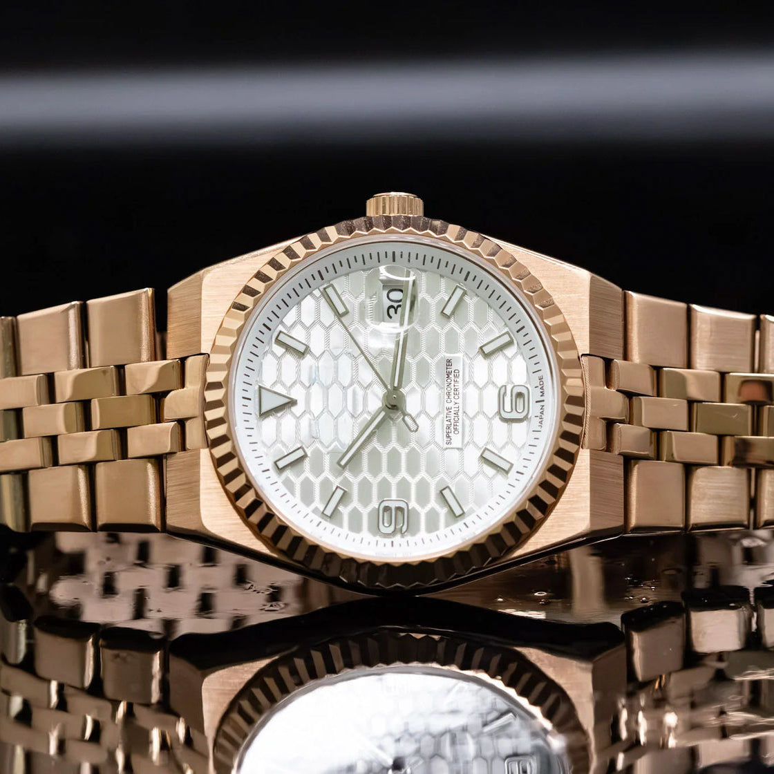 Klassisk Automatklokke 40 mm – Rosé Skive