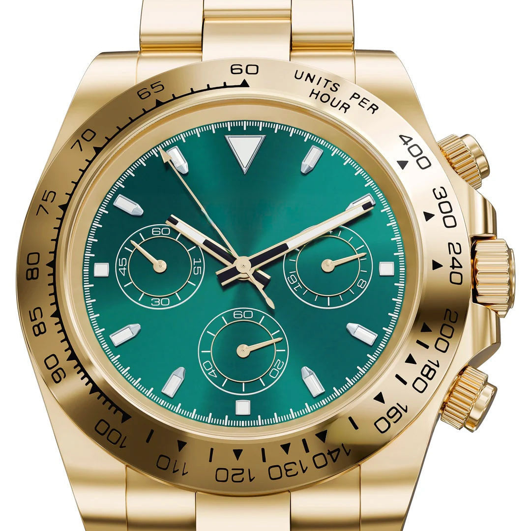 Racing Chronograph 40 mm – Gull/Grønn