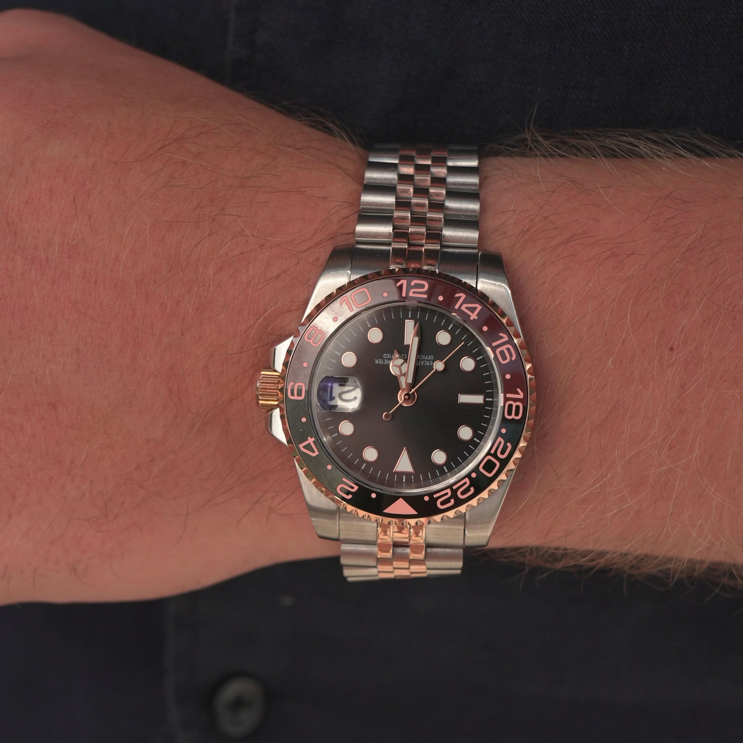 Automatic Watch 40mm – Brown/Gold Bezel, Steel Bracelet