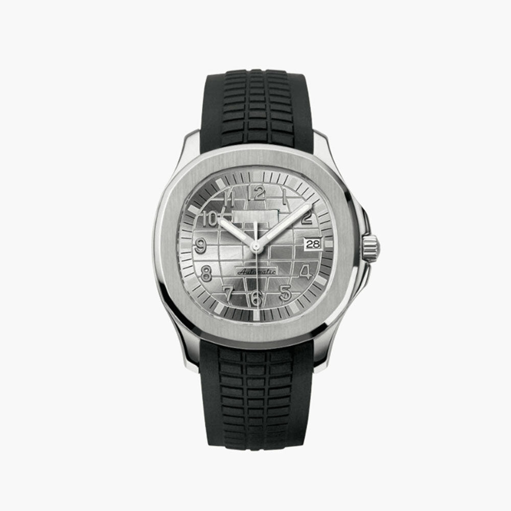 Sports Watch with Rubber Strap – Silver