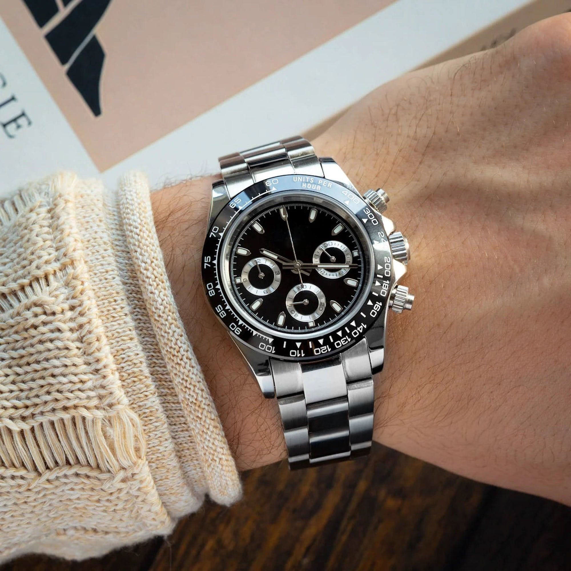 Racing Chronograph 40 mm – Sort Skive