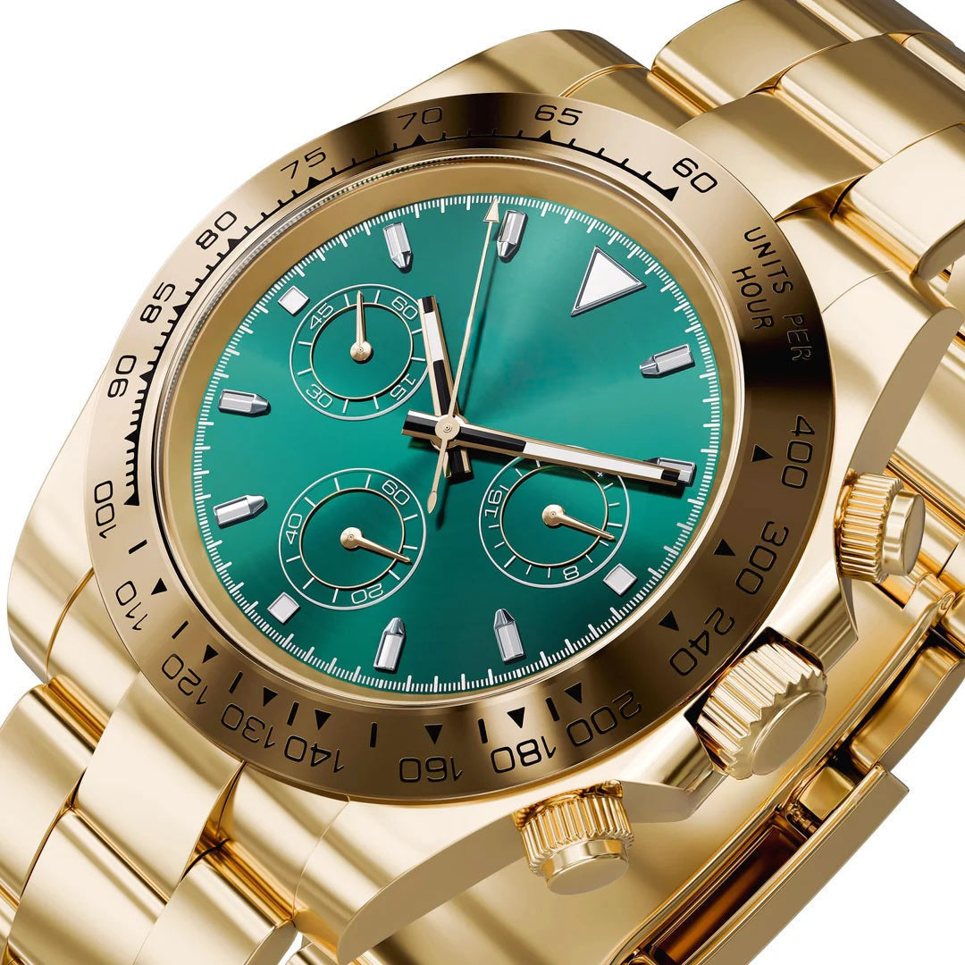 Racing Chronograph 40 mm – Gull/Grønn