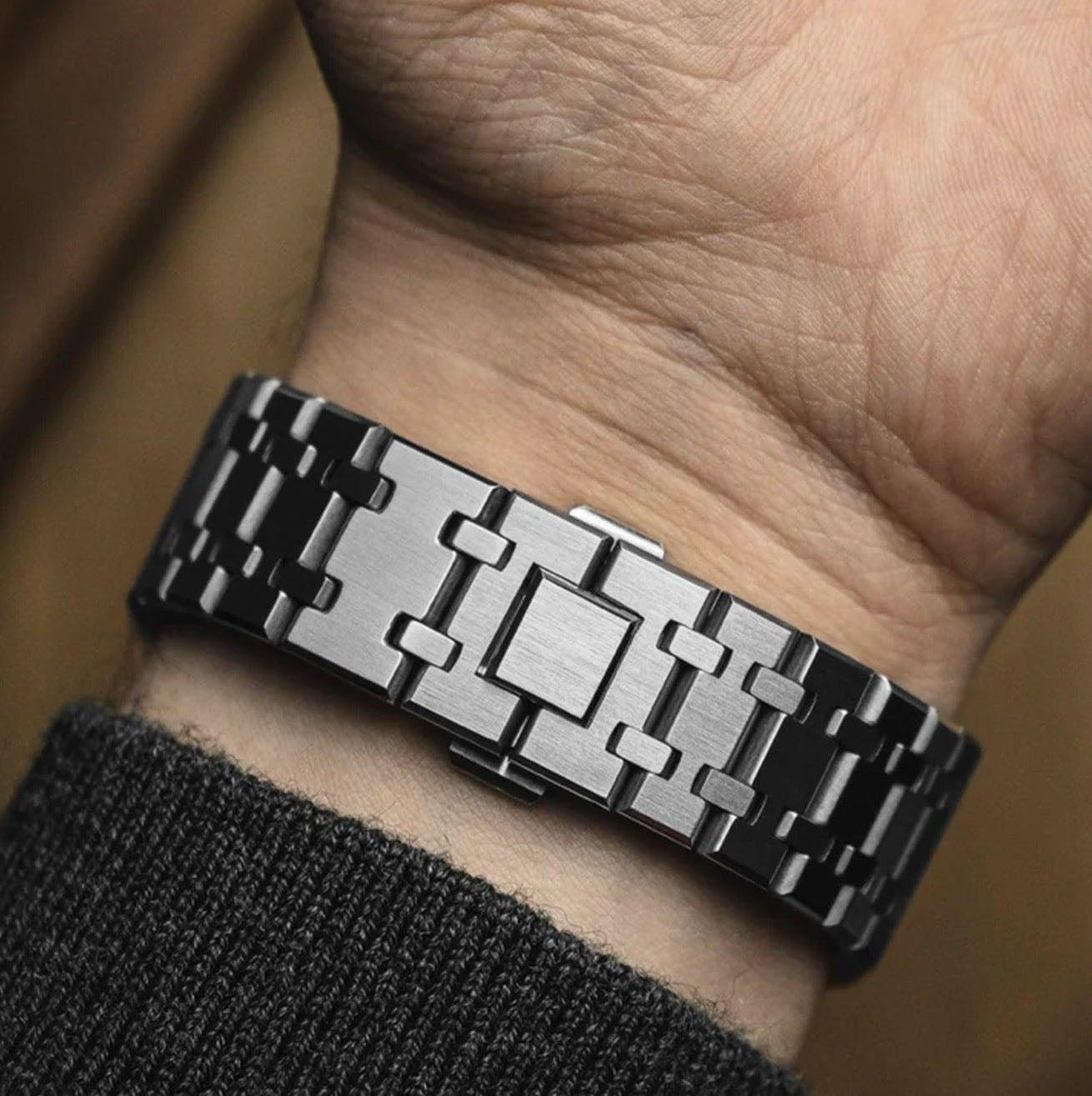 Oktagonal Sportsklokke Chronograph – Blå