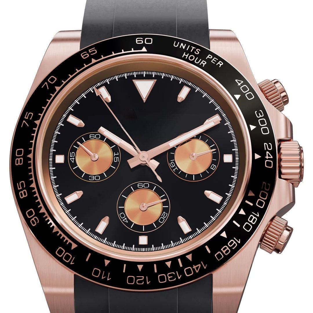 Racing Chronograph 40 mm – Rosegull, Gummirem